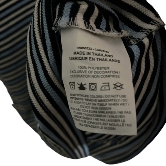 Nike Dri-Fit Blue and White Striped Polo Shirt Small - Picture 5 of 7